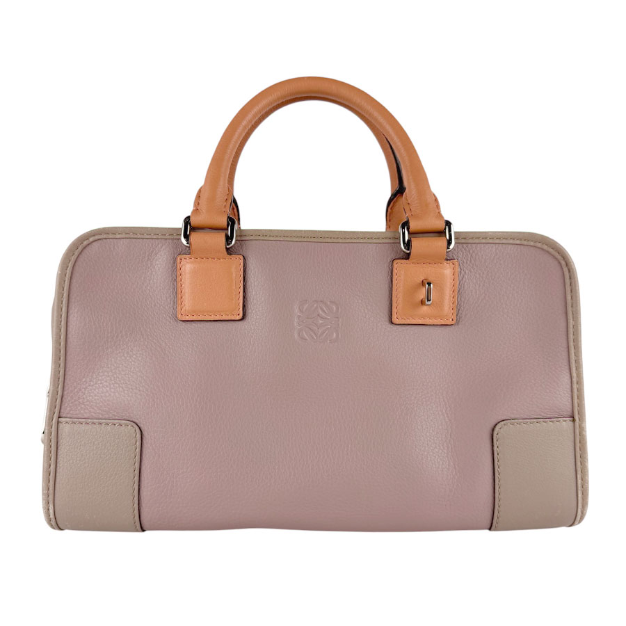 ロエベ LOEWE ハンドバッグ アマソナ28 レザー ダスティピンク/オレンジ/グレージュ レディース 送料無料【中古】 z9692｜ブランドバリュー 82,800円