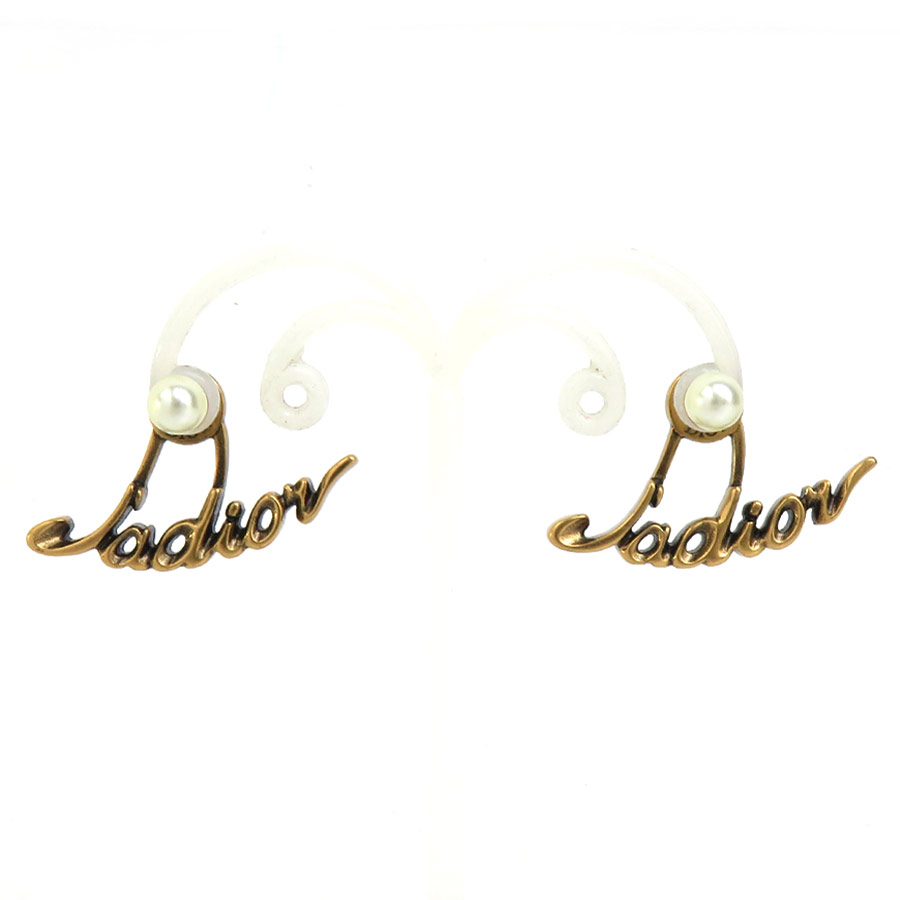 クリスチャンディオール Christian Dior ピアス Ja dior メタル/フェイクパール ゴールド レディース 送料無料【中古】 h32218k|ブランドバリュー