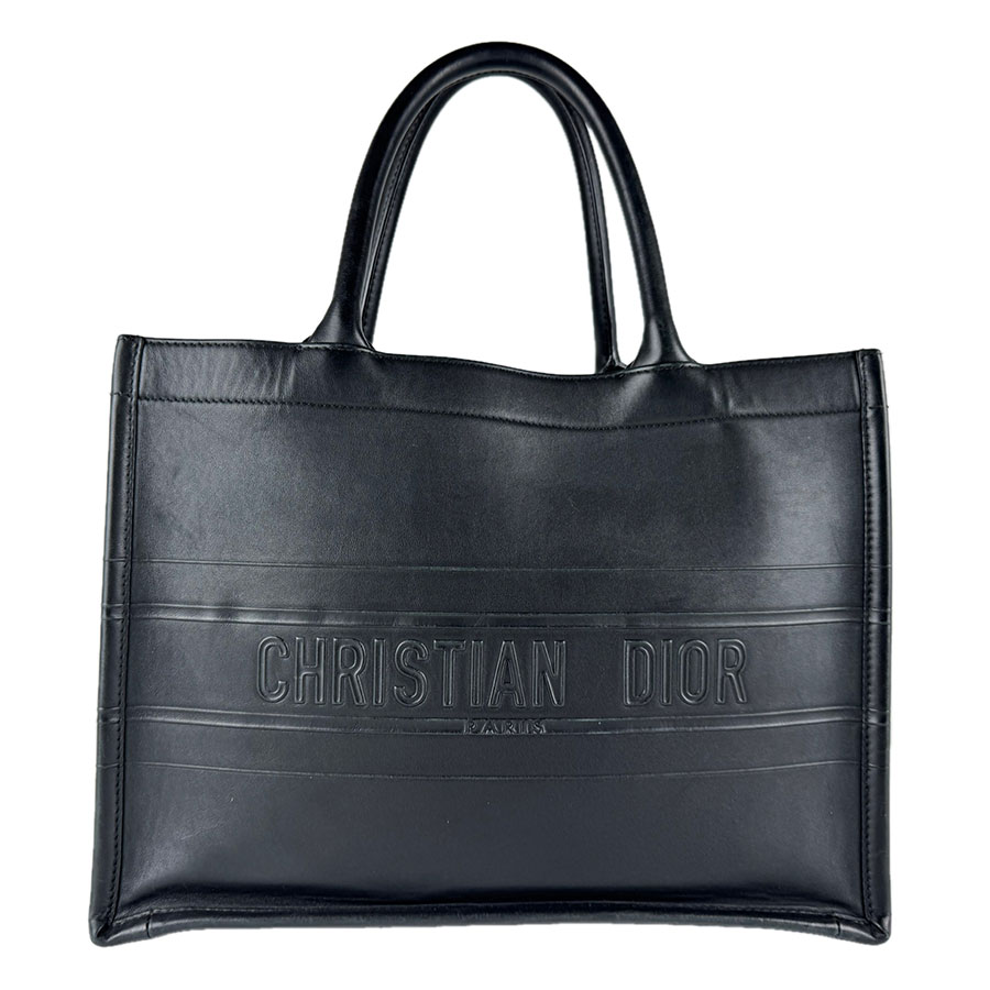 ディオール Christian Dior ハンドバック ブックトート 並み並み なめし革 黒いこと レディース 貨物輸送無料【中古】 z9751