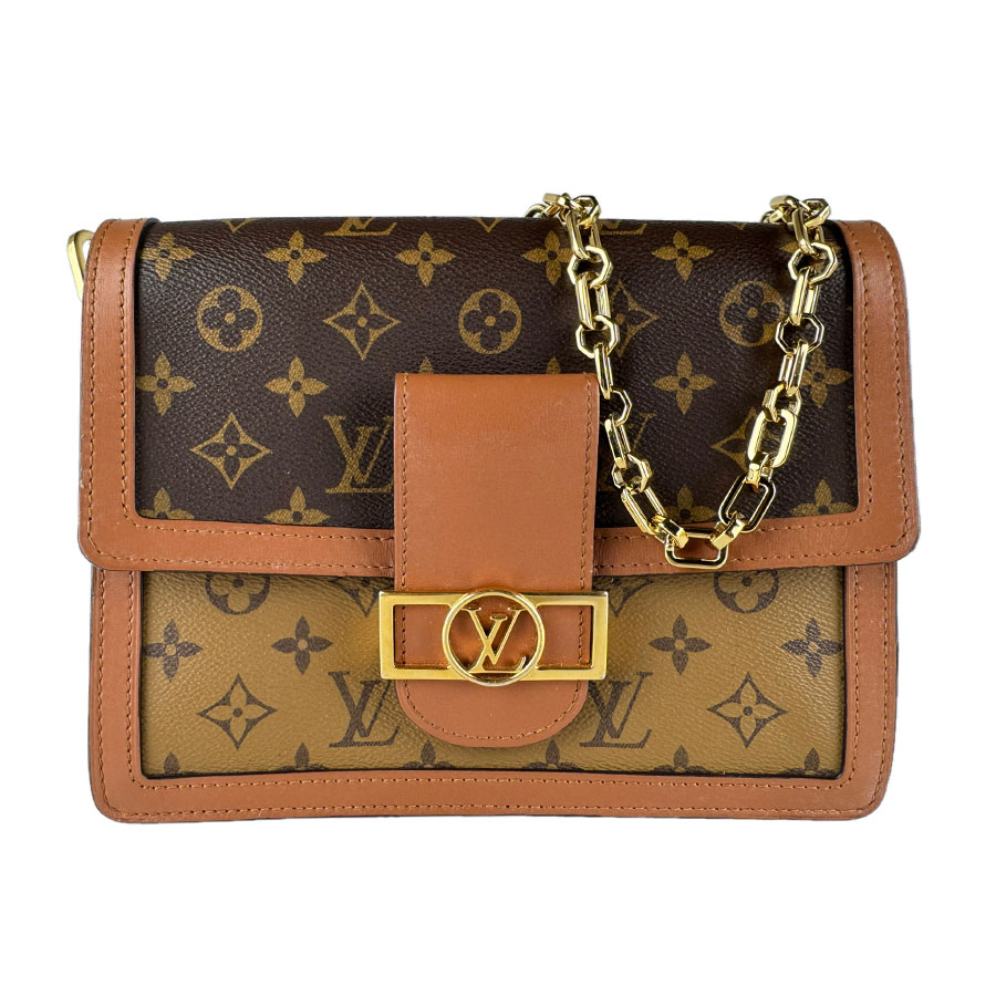 ルイ ヴィトン LOUIS VUITTON ショルダーバッグ モノグラム 逆さま ドーフィーヌMM/モノグラム 逆さま 赤銅色 レディース M45958 貨物輸送無料【中古】 z9760