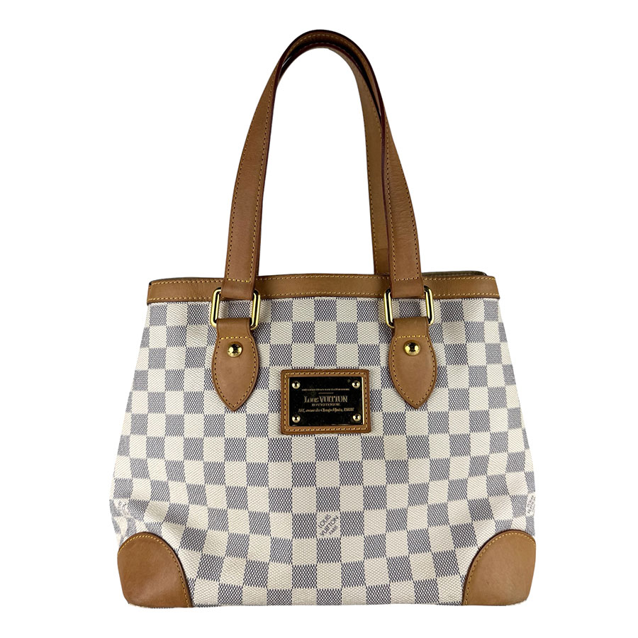 ルイ ヴィトン LOUIS VUITTON ハンドバック ダミエ アズール ハムステッドPM ダミエアズールキャンバス 象牙色 レディース N51207 貨物輸送無料【中古】 z9965