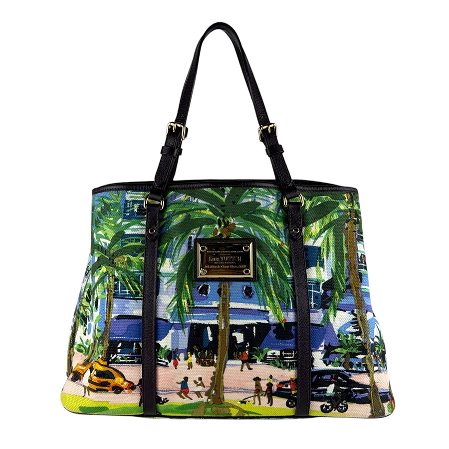 ルイ ヴィトン LOUIS VUITTON ハンドバック アイオール 河馬PM 帆布/なめし革 マルチ色つや/パープル ユニ一発やる M93771 貨物輸送無料【中古】 z9909