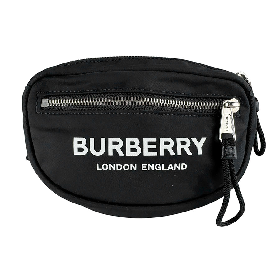 バーバリー BURBERRY 上半身御徒面子 ナイロン/帆布 黒いこと しろがね色 ユニ一発やる 貨物輸送無料【中古】 z9955