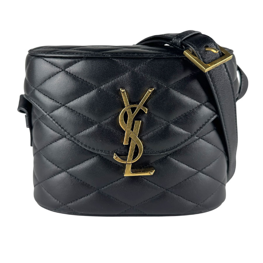 サンローラン SAINT LAURENT ショルダーバッグ ジューン ボックス席 なめし革 黒いこと レディース 710080 貨物輸送無料【中古】 z9883