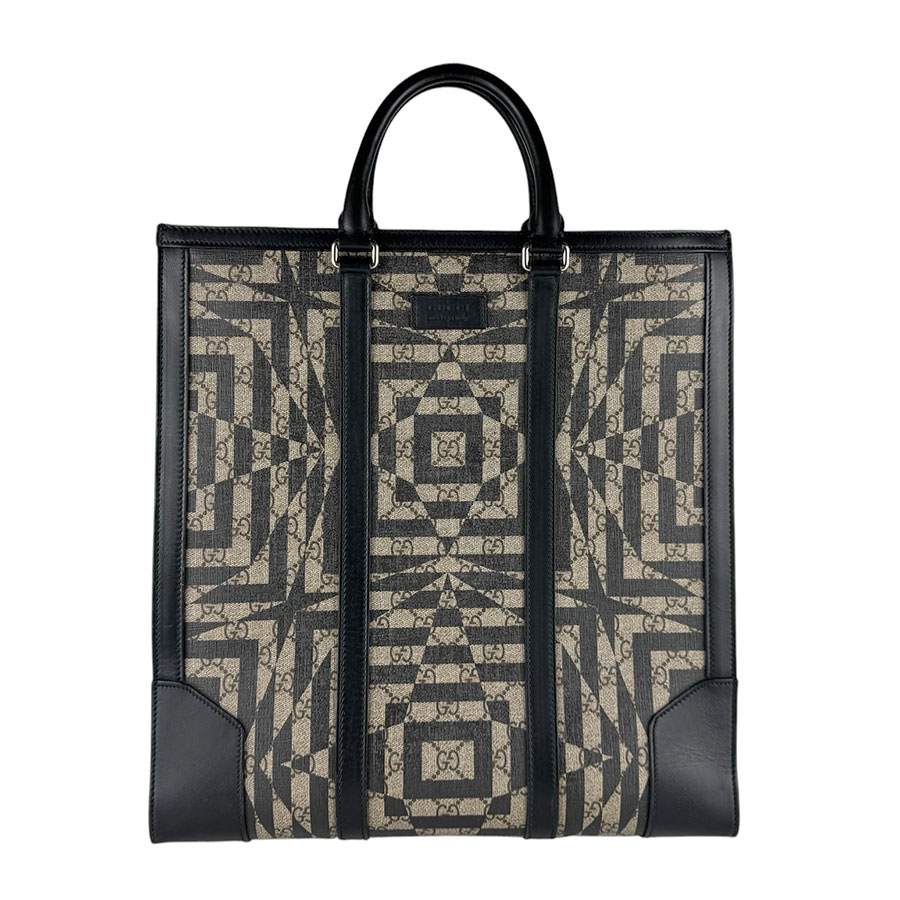 グッチ GUCCI ハンドバック ショルダーバッグ GGカレイド領域  GGスプリームキャンバス 黒いこと/赤銅色 メンズ 406387 貨物輸送無料【中古】 z9900