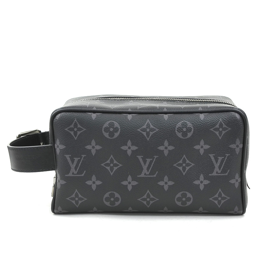 ルイ ヴィトン LOUIS VUITTON クラッチペダル御徒面子 モノグラムエクリプス ロッカー ドップ 一揃いの道具 PVC 黒いこと/薄墨色 メンズ M83113 貨物輸送無料【中古】 e61961k
