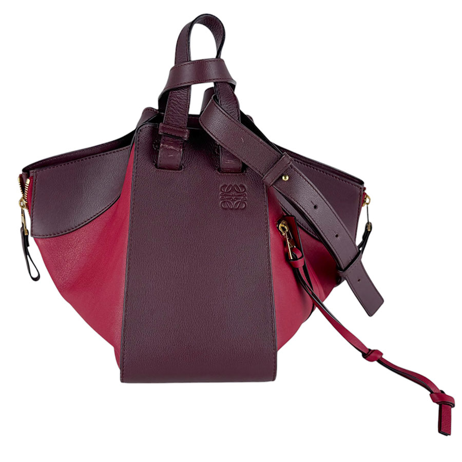 ロエベ LOEWE ショルダーバッグ ハンモック レザー レッド/ボルドー レディース 送料無料【中古】 z10125|ブランドバリュー