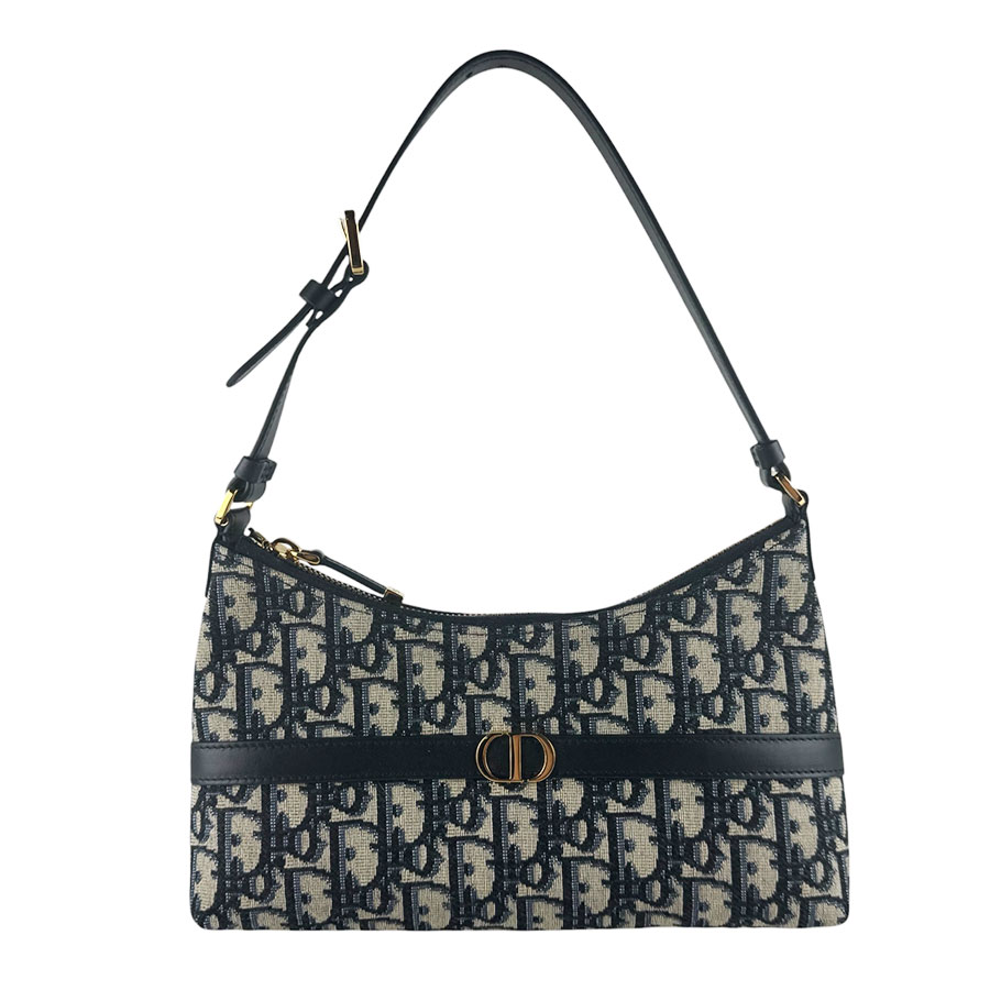 クリスチャンディオール Christian Dior ショルダーバッグ 30モンテーニュ ホーボーミニバッグ キャンバス/レザー ネイビー レディース S2381UTZQ_M928 送料無料【中古】 z10290｜ブランドバリュー