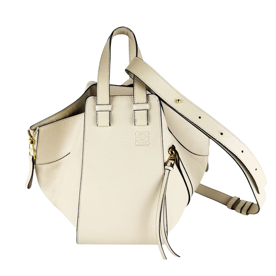 ロエベ LOEWE ショルダーバッグ ハンドバッグ ハンモック レザー クリーム レディース 送料無料【中古】 z10411|ブランドバリュー