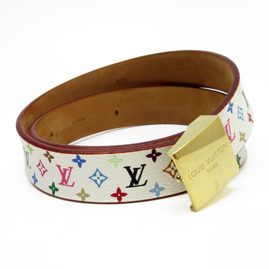 white and gold louis vuitton belt