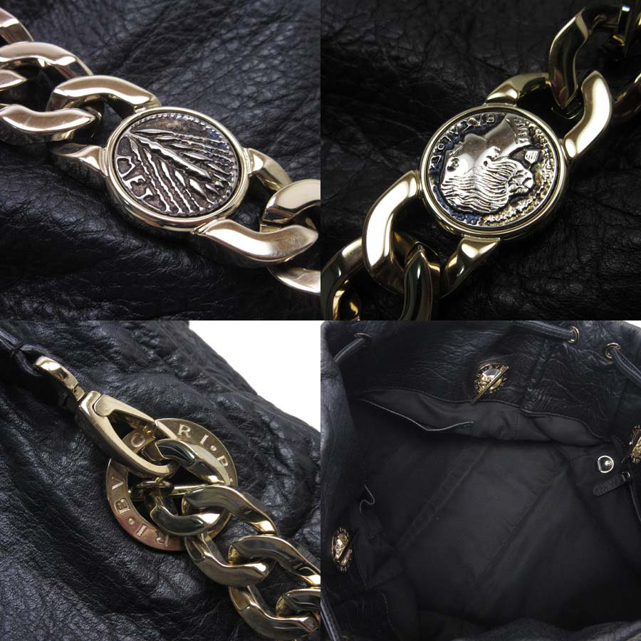 宝格丽bvlgari手提包挎包宝格丽宝格丽黑色x黄金汽车弗雷迪-h17086