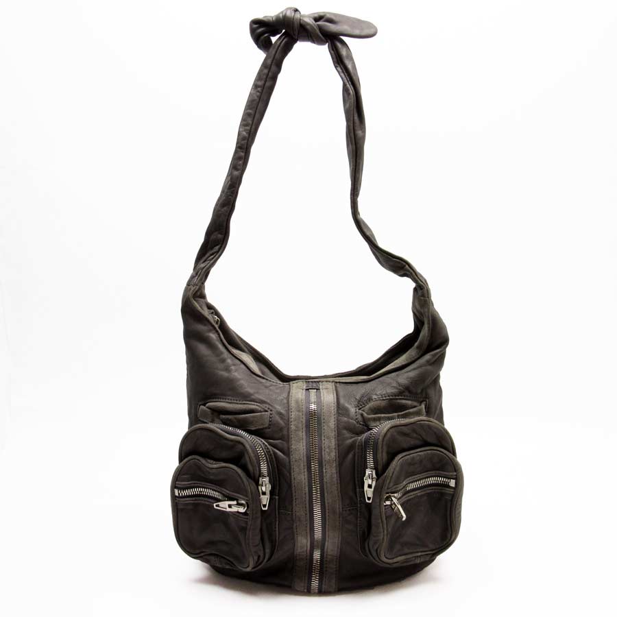 Alexander One Shoulder Bag Gray Leather X Suede Lady S T13018 Alexander One Shoulder Bag Gray Leather X Suede Lady S T13018