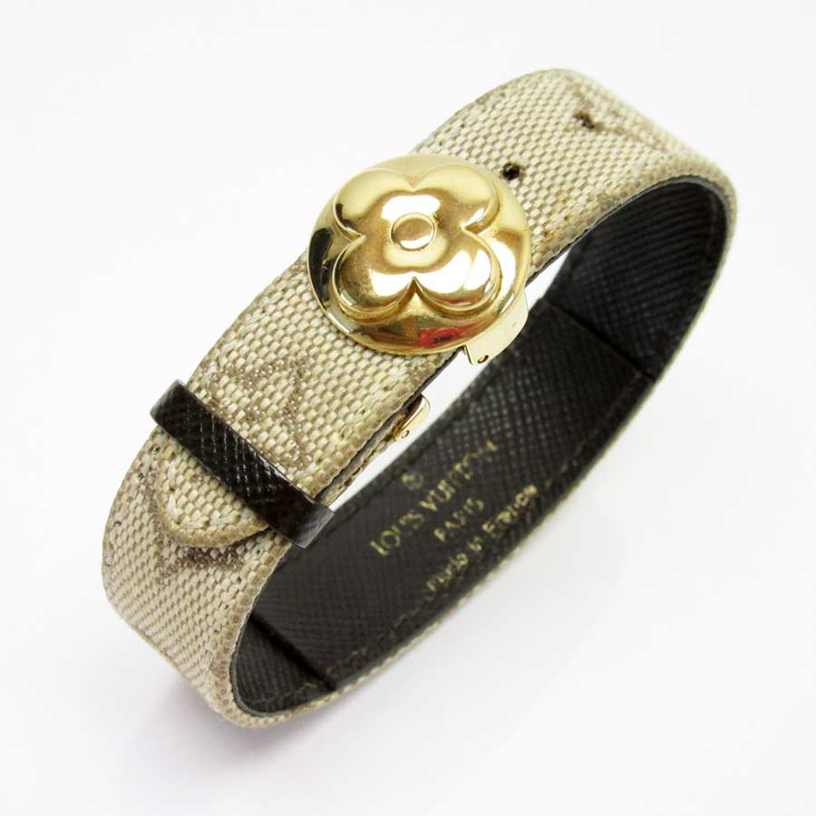 BrandValue: Louis Vuitton Louis Vuitton bracelet monogram mini-Good luck. khaki x gold monogram ...