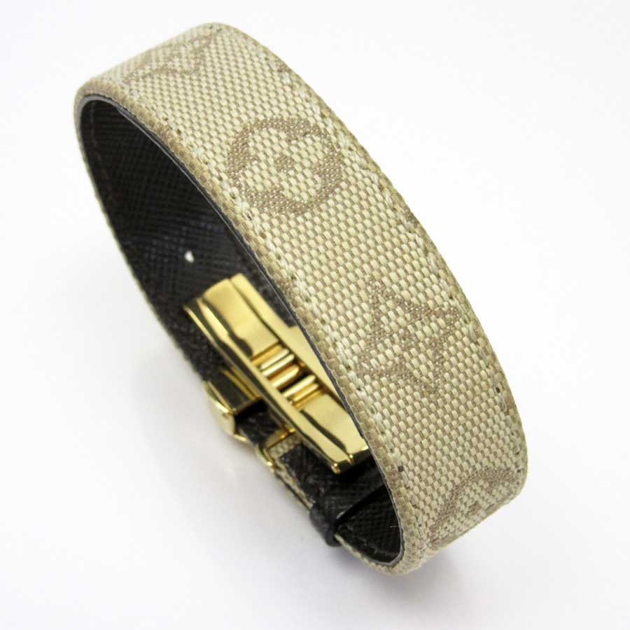 BrandValue: Louis Vuitton Louis Vuitton bracelet monogram mini-Good luck. khaki x gold monogram ...