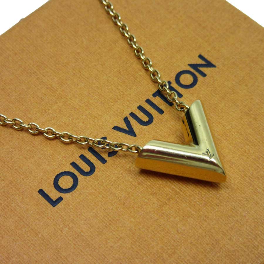 楽天市場 ルイヴィトン Louis Vuitton ネックレス Lv Me エッセンシャル V ゴールド 金属素材 M610 中古 定番人気 T ブランドバリュー