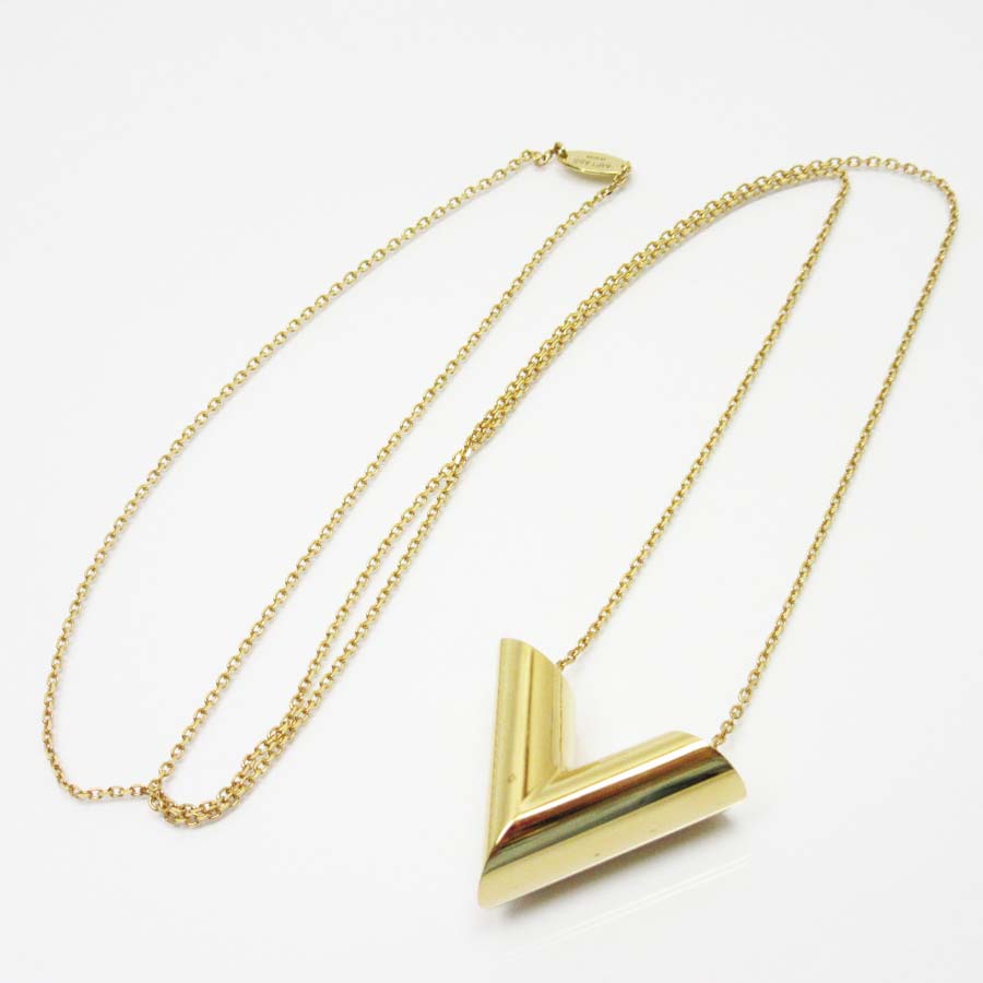 BrandValue: Louis Vuitton Louis Vuitton necklace pendant essential V gold metal material Lady&#39;s ...
