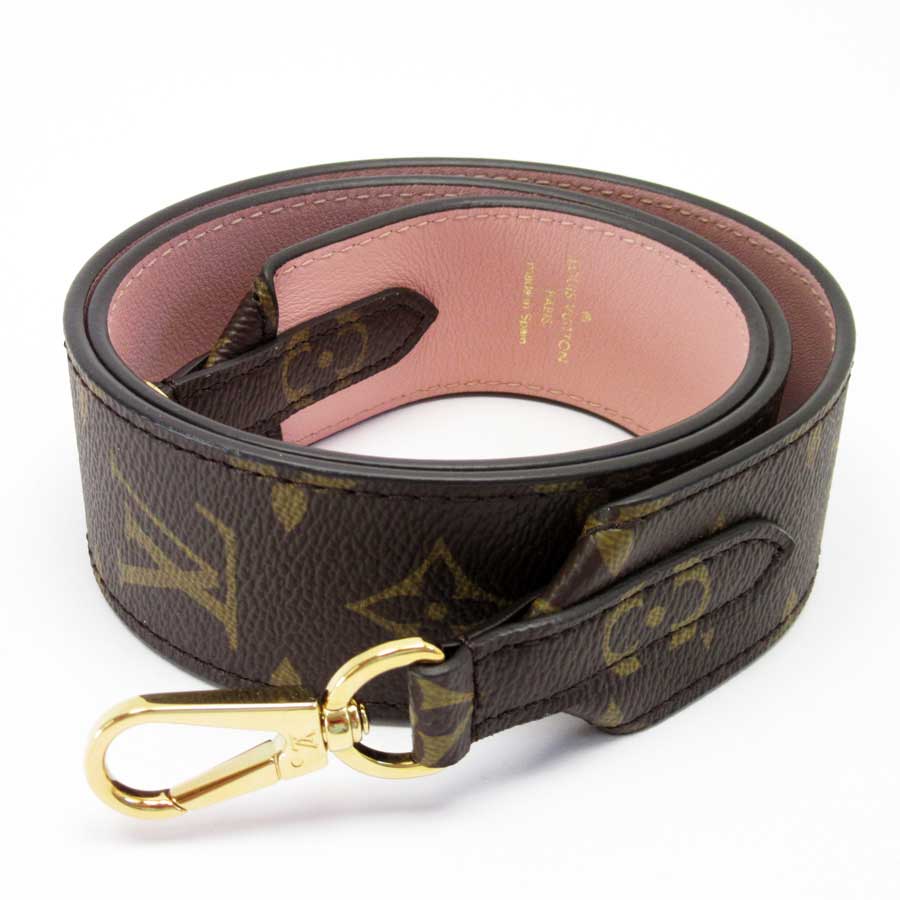 Louis Vuitton Shoulder Strap Spare Monogram Brown X Pink Gold Canvas Lady S H21219