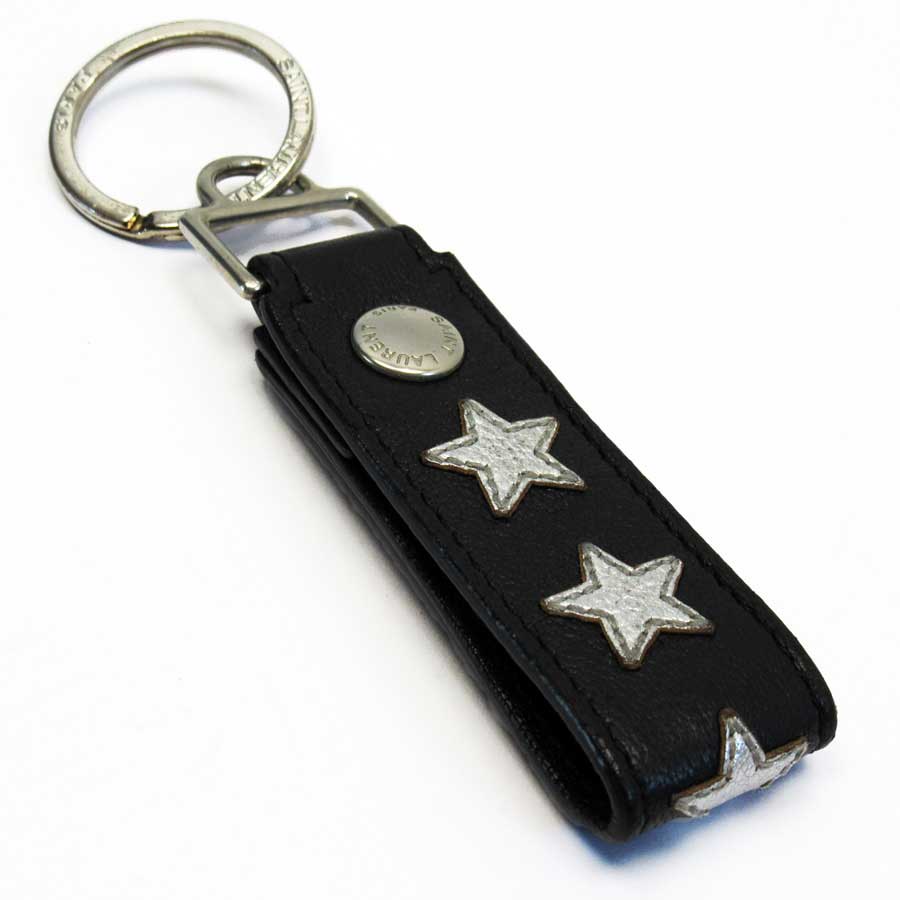 楽天市場 サンローラン Saint Laurent キーリング キーホルダー スター ブラックxシルバー レザーxメタル レディース メンズ 中古 定番人気 G1057 ブランドバリュー