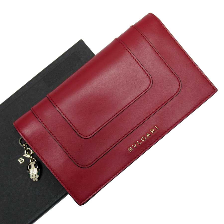 楽天市場 ブルガリ Bvlgari カードケース スマホケース ダークレッドxベージュ系 レザー 中古 定番人気 A1722 ブランドバリュー