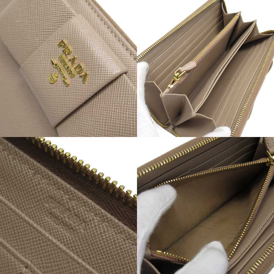 プラダ Prada ラウンドファスナー頭人銭入 栄典 ベージュ桜色xゴールド サフィアーノレザー レディース 短縮物品 中古 定番人受け H プラダ リボン ラウンドファスナー長財布 サフィアーノレザー ベージュピンクxゴールド 中古 H Damienrice Com