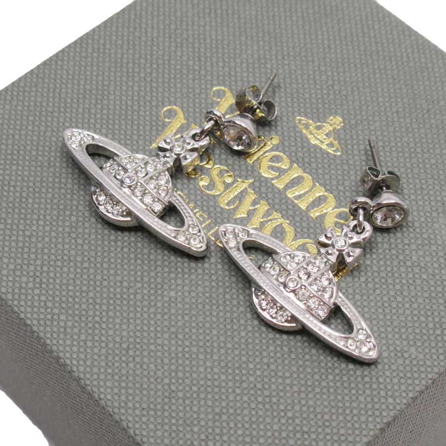 楽天市場 ヴィヴィアンウエストウッド ピアス オーブ シルバー ラインストーンx金属素材 Vivienne Westwood レディース 中古 定番人気 G1561d ブランドバリュー