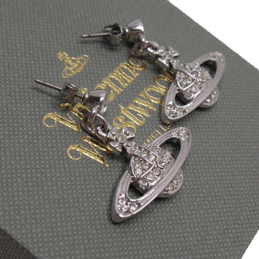 楽天市場 ヴィヴィアンウエストウッド ピアス オーブ シルバー ラインストーンx金属素材 Vivienne Westwood レディース 中古 定番人気 G1561d ブランドバリュー