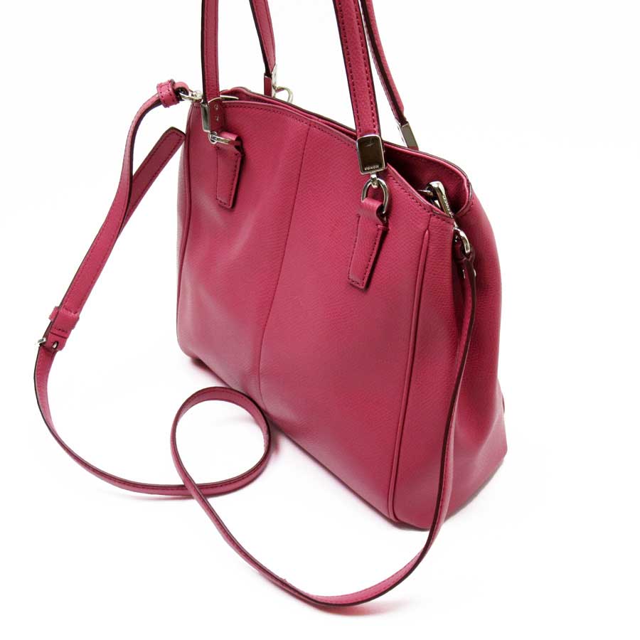 楽天市場 コーチ Coach ハンドバッグ 斜め掛けショルダーバッグ 2wayバッグ ピンクxシルバー レザー レディース 中古 定番人気 X3338a ブランドバリュー