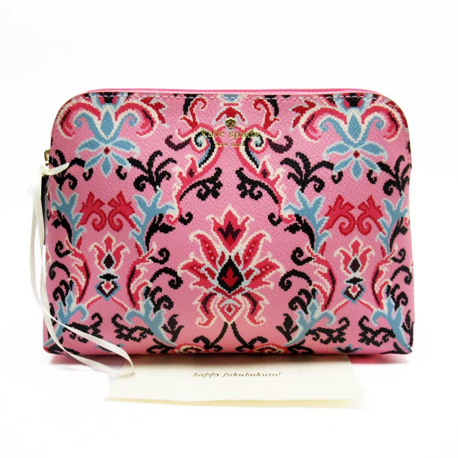 ケイトスペード Kate Spade 車寄 マルチ実例 薄紅x黒x青みxゴールド レザー レディース 中古 定番人気 Td Earthkitchen Ph