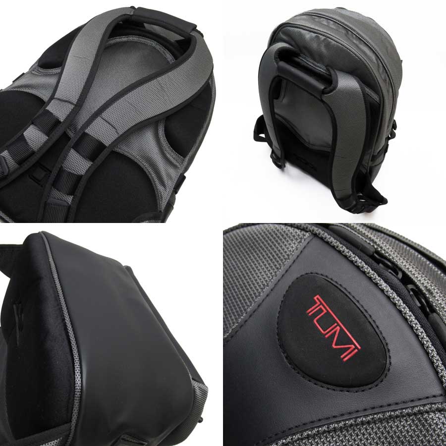 楽天市場 トゥミ Tumi リュックサック バックパック ブラックxグレー系 ナイロンxレザー 中古 定番人気 G2368a ブランドバリュー