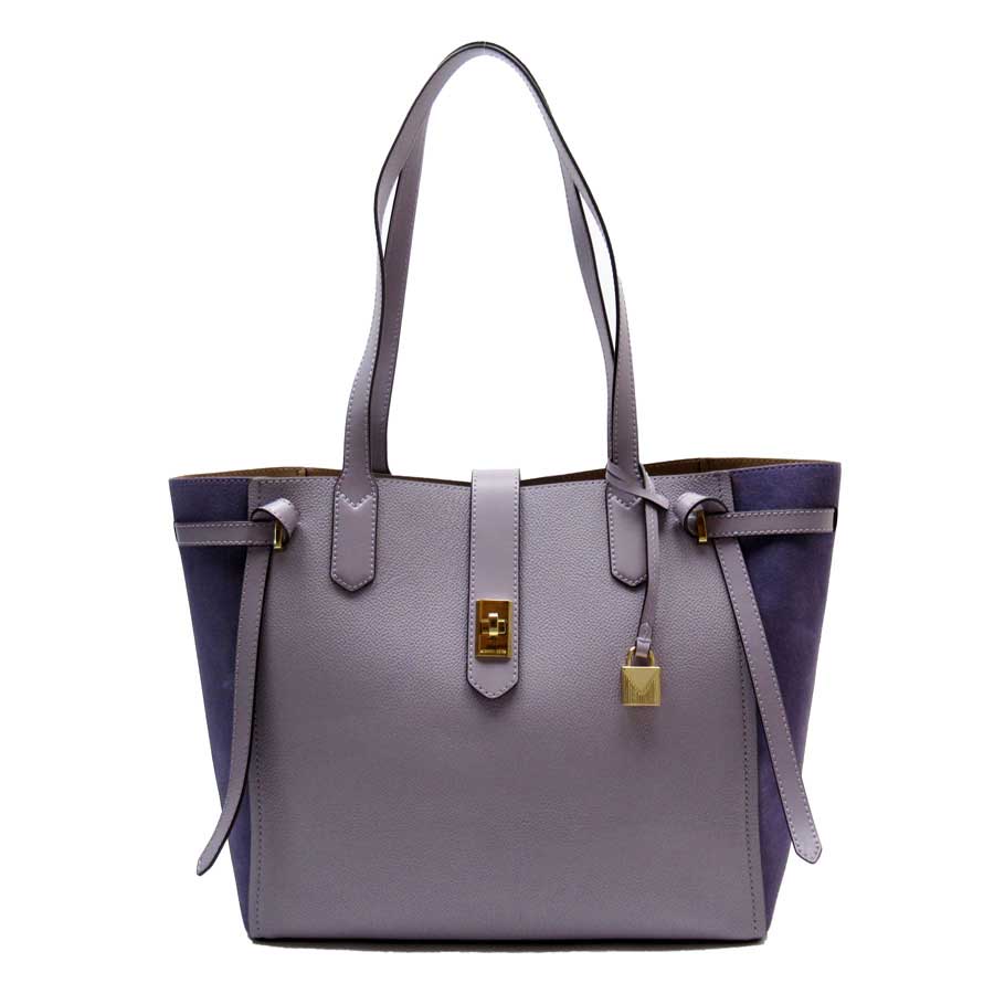 完売 マイケルコース Michael Kors ショルダーバッグ トートバッグ パープルxゴールド レザーxスエード 中古 定番人気 Ta レディースバッグ Www Janvier Labs Com
