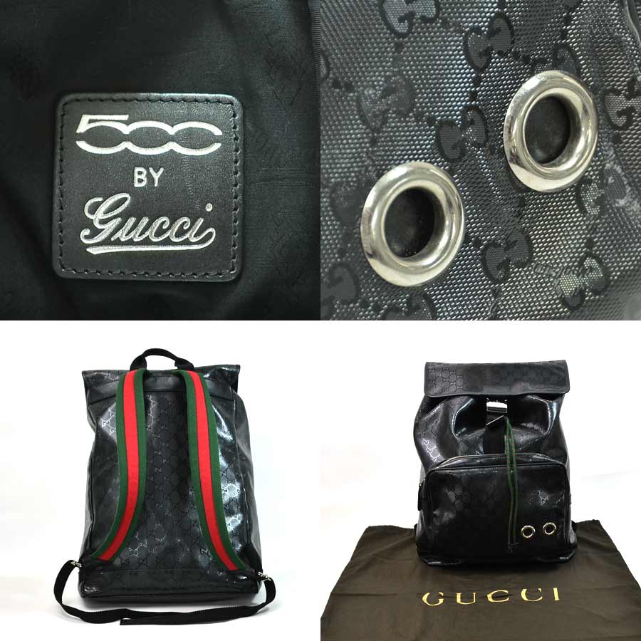 gucci backpack black green red