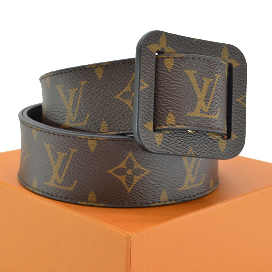 BrandValue: Louis Vuitton Louis Vuitton belt (80/32) monogram sun Tulle brown monogram canvas x ...
