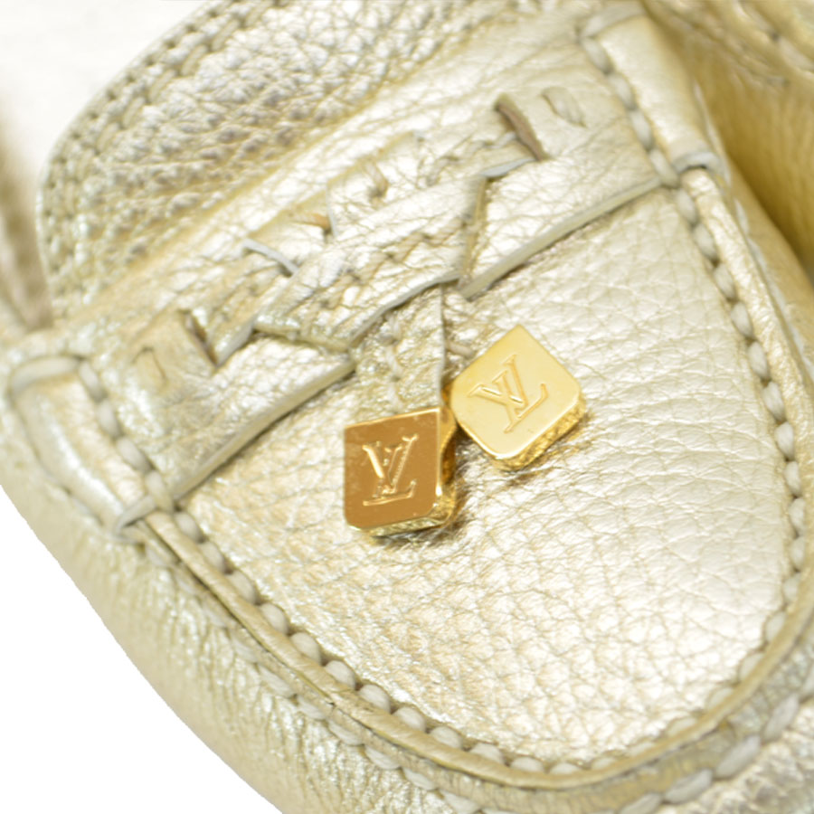 BrandValue: Louis Vuitton Louis Vuitton shoes (35 1/2) gold leather driving shoes Lady&#39;s - r7033 ...