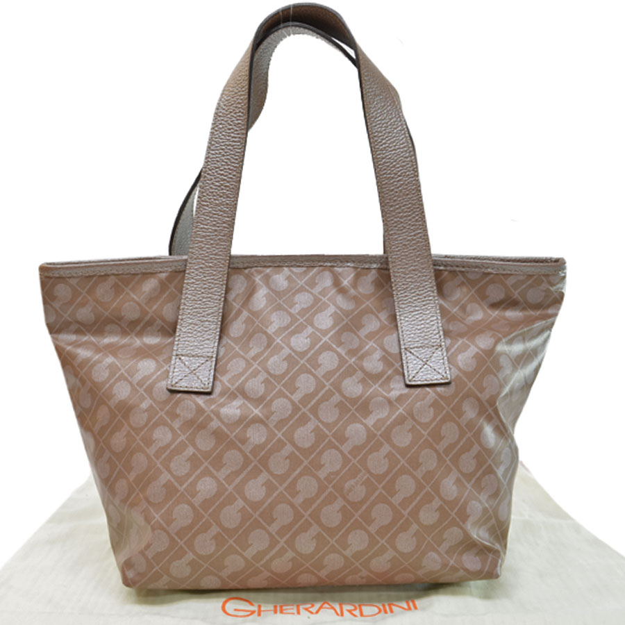 楽天市場 ゲラルディー二 Gherardini バッグ ブラウン ナイロンｘレザー ハンドバッグ トートバッグ レディース 中古 定番人気 R8243a ブランドバリュー