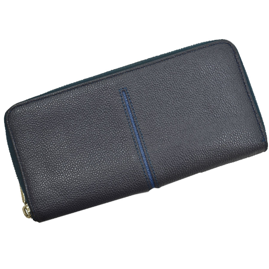 ダークネイビー レザー 長財布 トッズ トッズ Tod S a 長財布 Tod S 長財布 トッズ ラウンドファスナー 中古 ダークネイビー レザー ラウンドファスナー レディース メンズ 中古 定番人気 a ブランドバリュー
