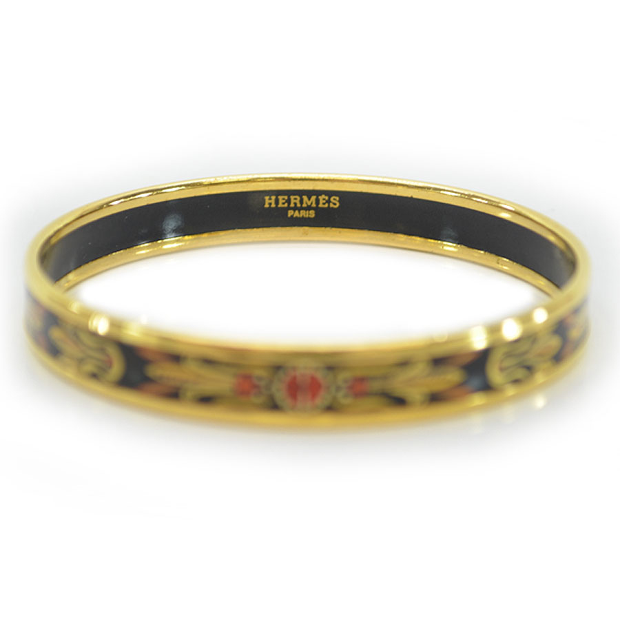 爱马仕hermes手镯◆黄金彩色x黑色x红金属材料◆经典的受欢迎的手镯