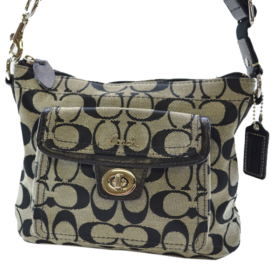 Brandvalue Take Coach Chanel Bag Signature Black Canvas X Take Coach Chanel Bag Signature Black Canvas X Leather Constant Er Pority Shoulder Slant K6804