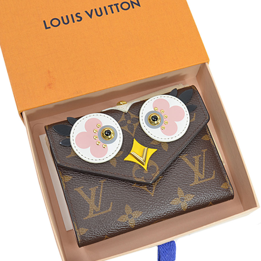 楽天市場 ルイヴィトン Louis Vuitton 財布 モノグラム ポルトフォイユヴィクトリーヌ ラブリーバード ブラウンｘホワイトｘピンクｘゴールド モノグラムキャンバスｘ金属素材 三つ折り レディース 中古 定番人気 c ブランドバリュー