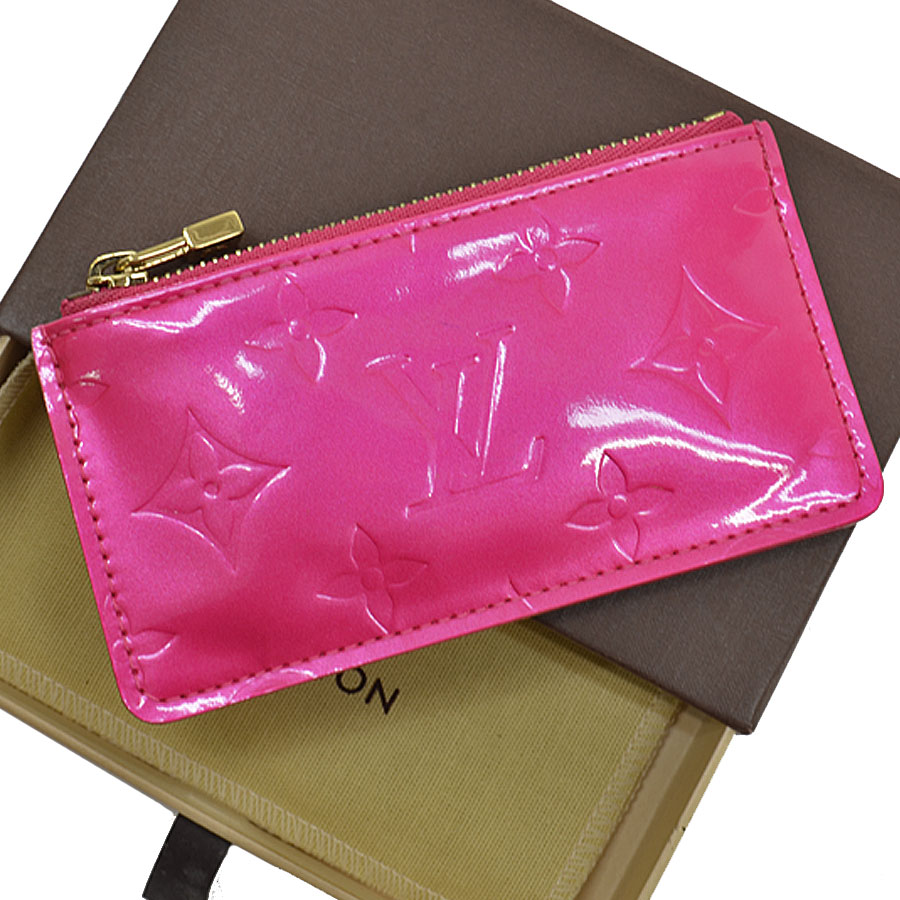 ルイヴィトン Louis Vuitton コインケース モノグラムヴェルニ ポシェット クレ フューシャピンク モノグラムヴェルニ レディース M 中古 おすすめ f Maf Gov Ws