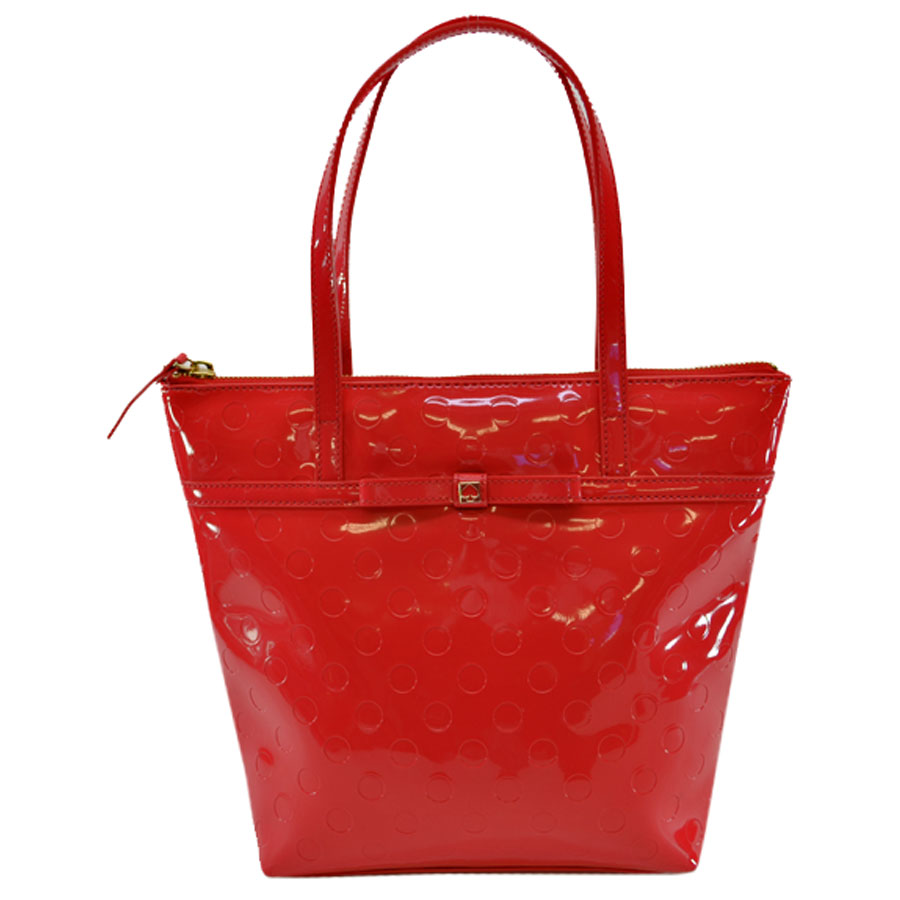 Brandvalue Kate Spade Handbag Red System X Gold Brandvalue Kate Spade Handbag Red System X Gold Collar Patent Leather Metal Material Constant Er Pority K7309 Rakuten