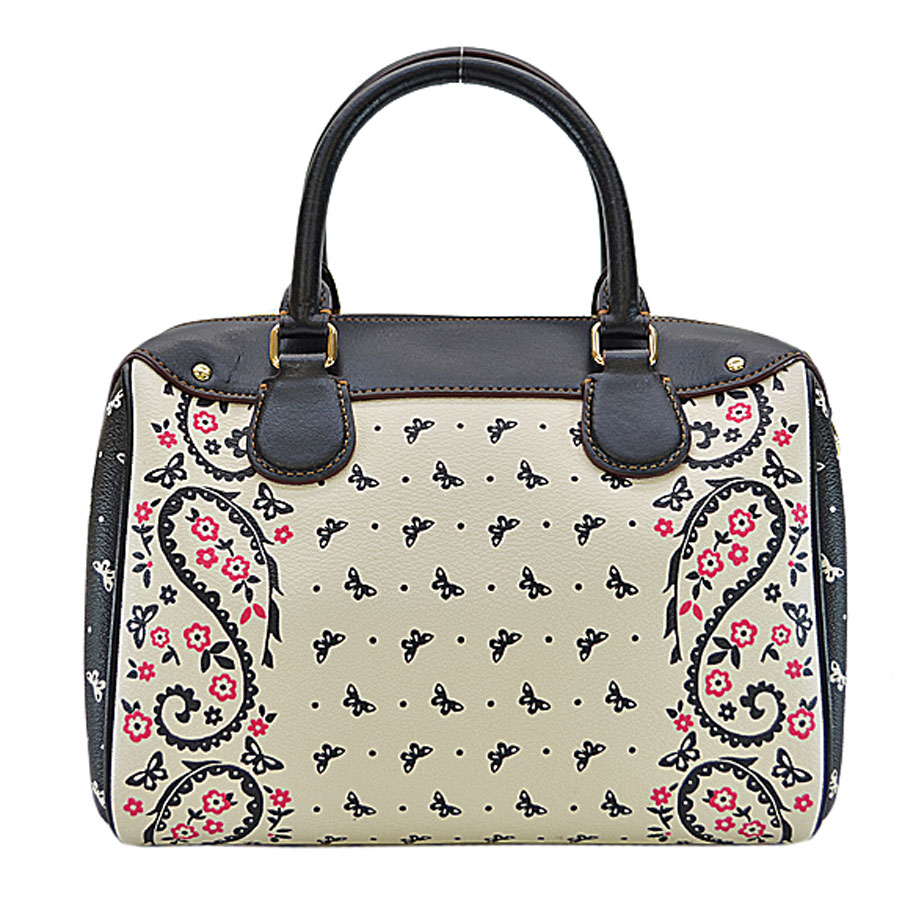 BrandValue: Take coach COACH handbag butterfly pattern black x white x red PVCx leather slant ...