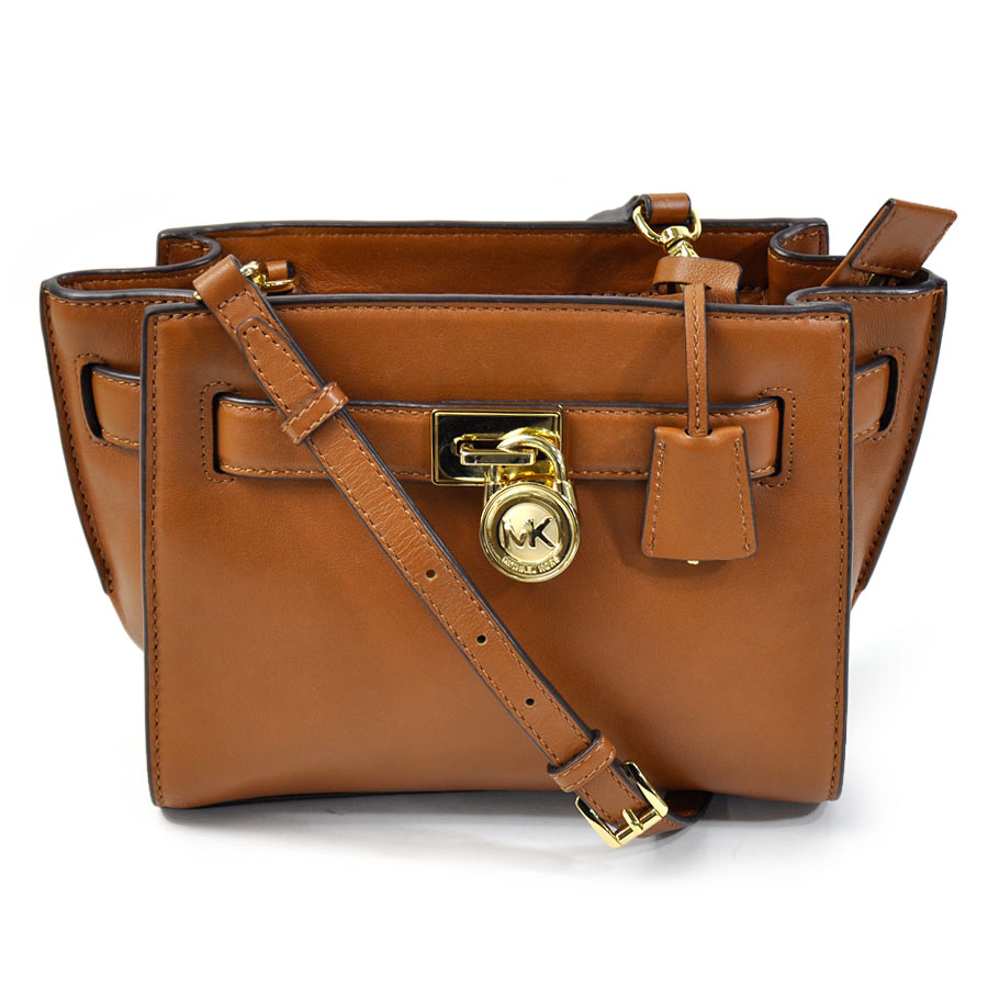 brown leather MK bag