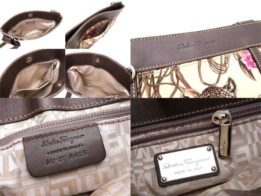 Brandvalue Take A Light Brown Pink Leather X Nylon Beauty Take A Light Brown Pink Leather X Nylon Beauty Product Shoulder Bag Slant Of Salvatore