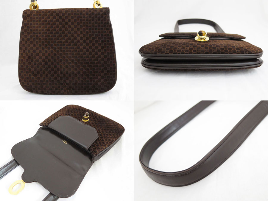Gucci Bag Old Vintage Logo Pattern Dark Brown Suede X Leather Constant Er Pority Shoulder Gucci Bag Old Vintage Logo Pattern Dark Brown Suede X Leather Constant Er Pority Shoulder