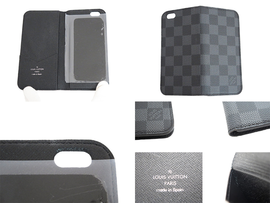 【楽天市場】ルイヴィトン Louis Vuitton 携帯ケース ダミエグラフィット Damier Graphite IPHONE6・フォリオ