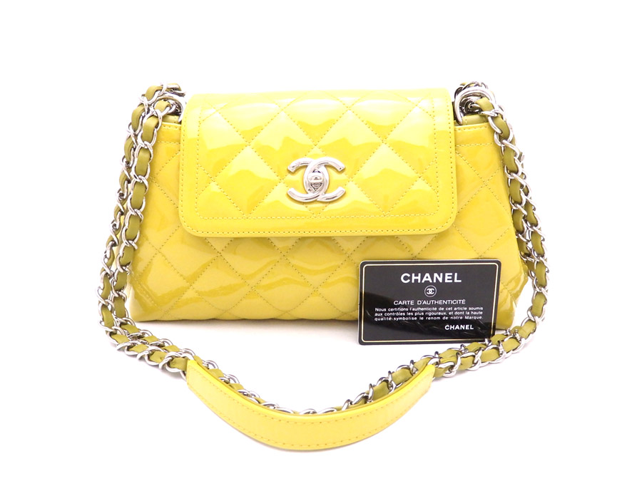 Brandvalue Ping Marathon X Point Up All The Articles Beautiful Article It Is Chanel Here Mark Matelasse Bag Shoulder Chain Lady S Yellow Patent Leather Used