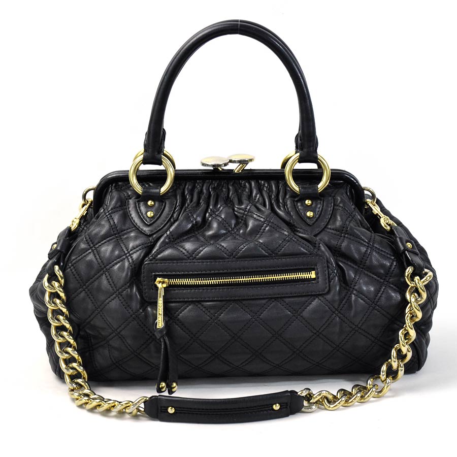 BrandValue: Mark Jacobs MARC JACOBS handbag shoulder bag 2Way bag black leather Lady&#39;s 9,800 yen ...
