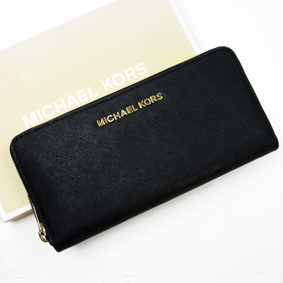 black and gold mk wallet