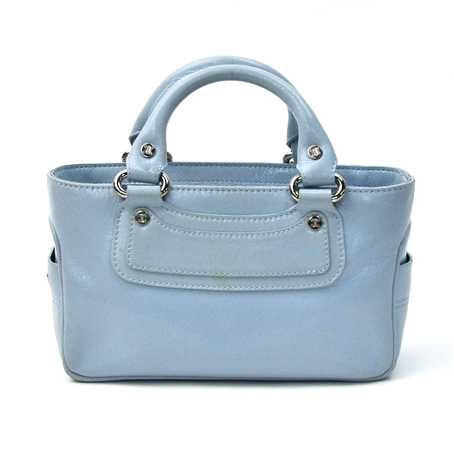 Light Blue Leather Handbag