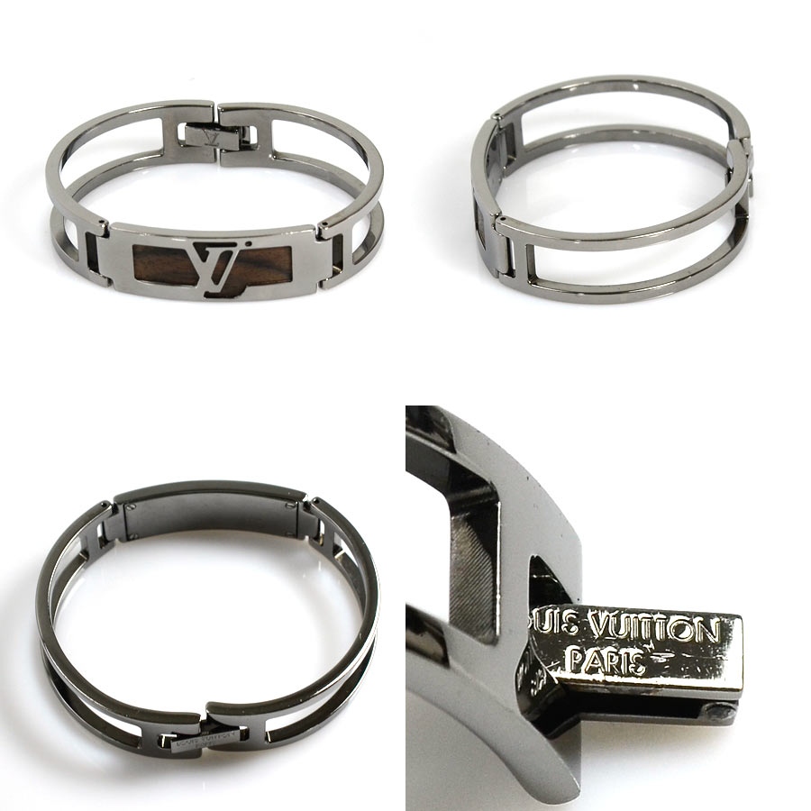 楽天市場 ルイヴィトン ケープタウン ブレスレット ガンメタル系xブラウン ウッドx金属素材 Louis Vuitton レディース メンズ M 中古 定番人気 Y ブランドバリュー